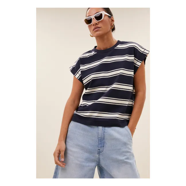 T-shirt Manson Rayé | Bleu marine