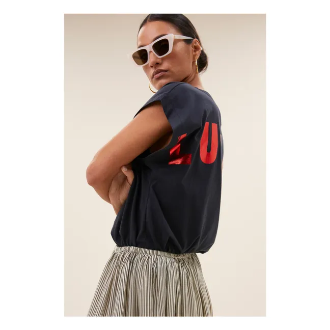 T-shirt Manson Lucky Coton Bio | Bleu nuit