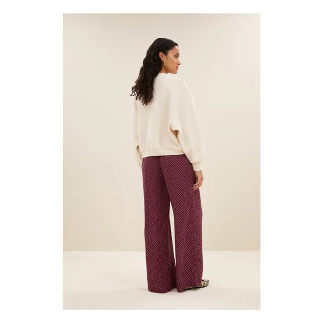 Sweat Bibi Patchwork | Ecru chiné