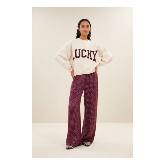 Sweat Bibi Patchwork | Ecru chiné