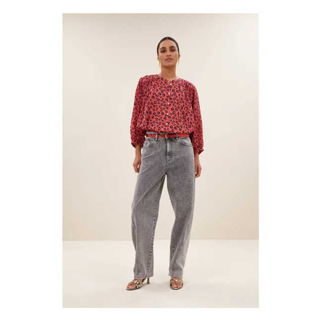 Becky Blusa de guepardo | Rojo