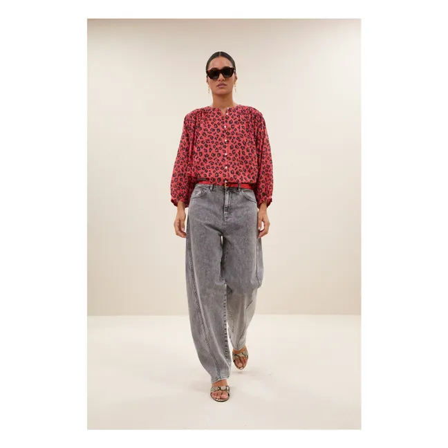 Becky Blusa de guepardo | Rojo