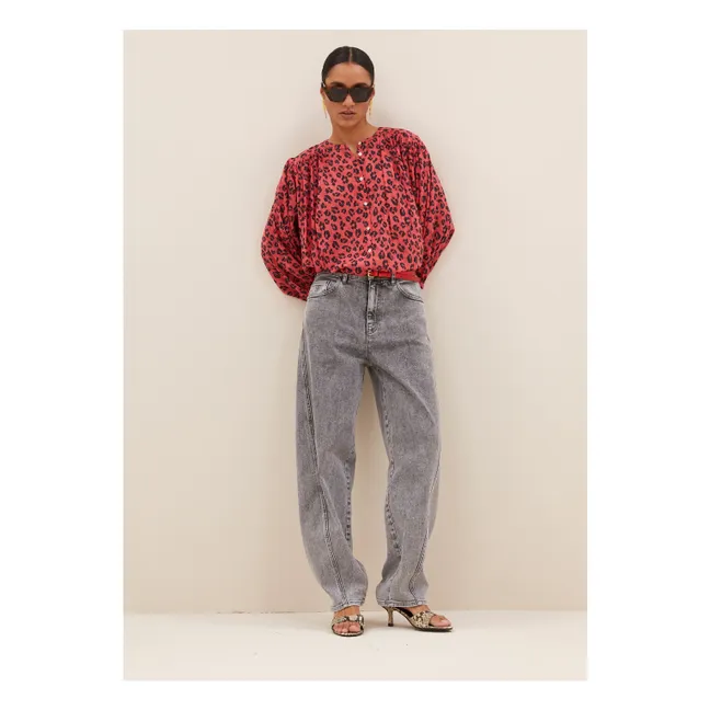 Becky Blusa de guepardo | Rojo