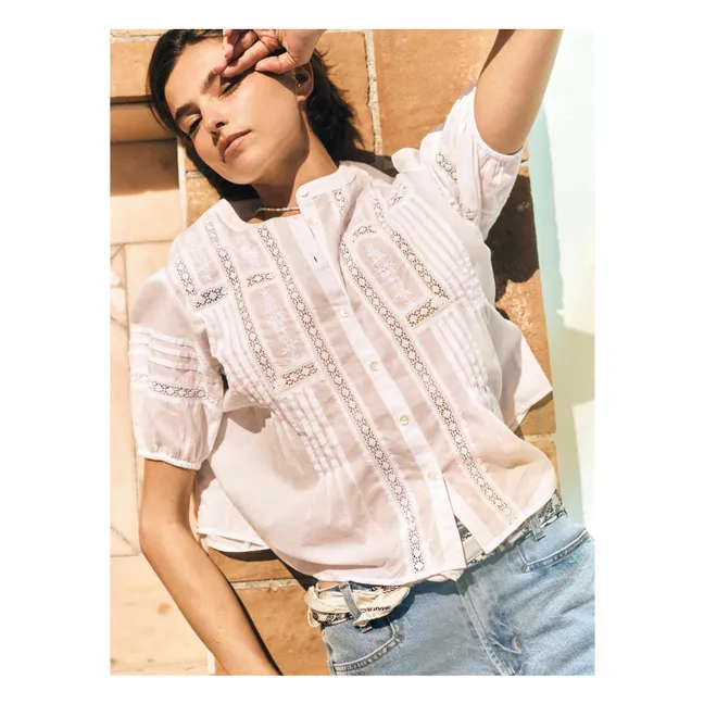 Blouse Claudia Voile de Coton | Blanc
