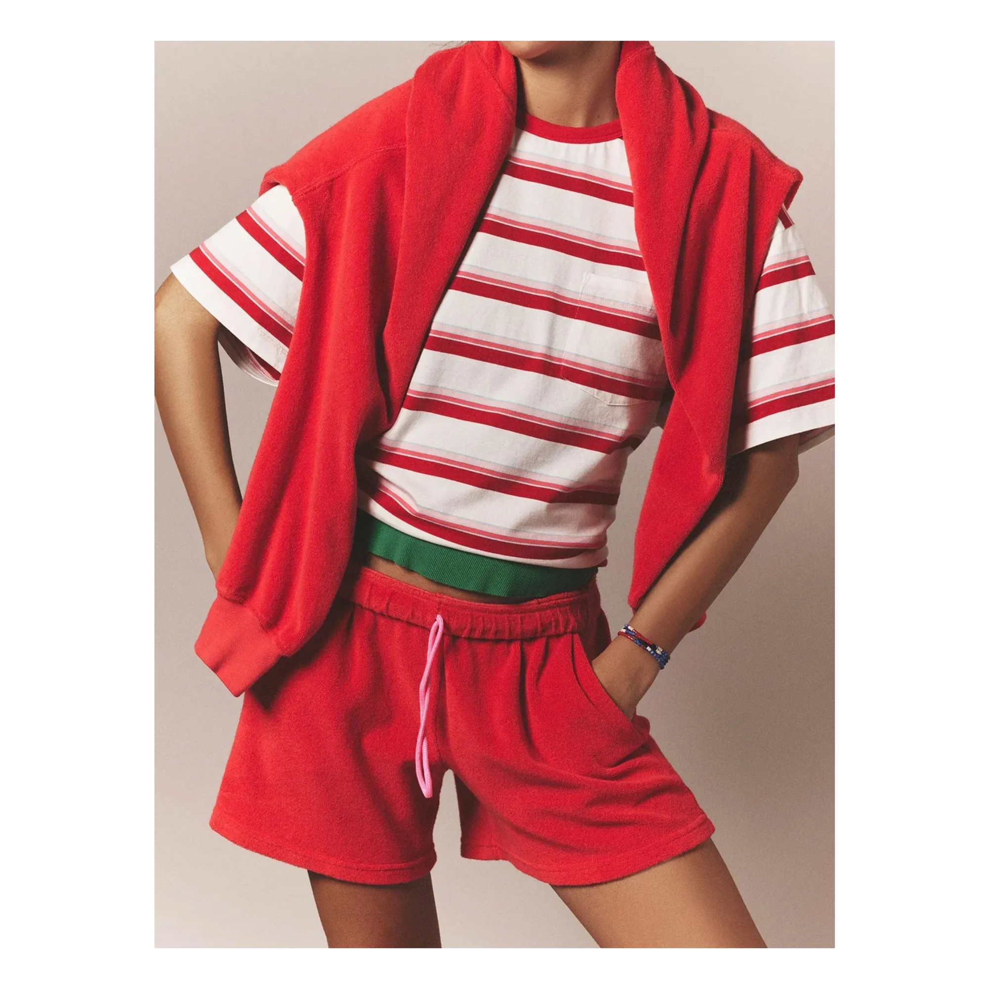 T-shirt Paulina Rayé | Blanc- Image produit n°3