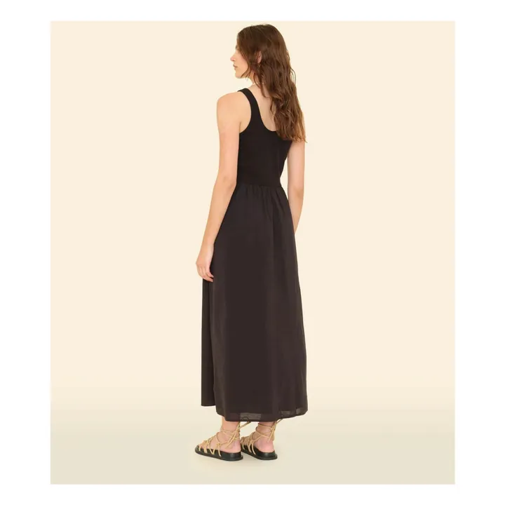 Vestido de popelina de algodón Fenix | Negro- Imagen del producto n°4