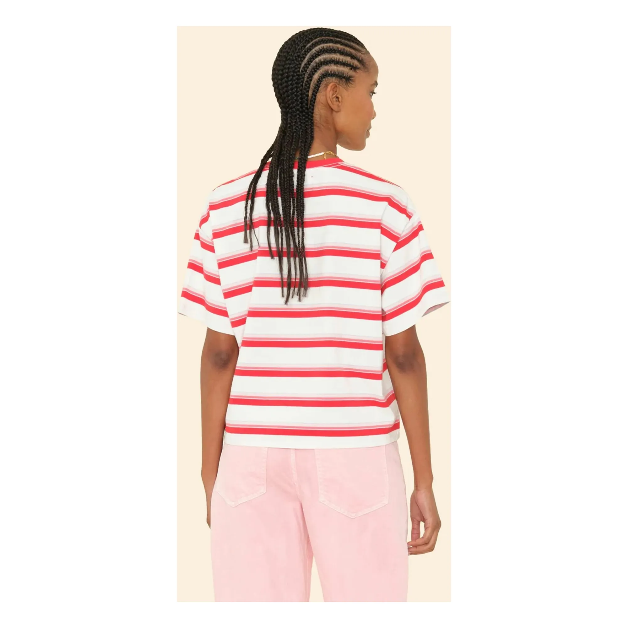 T-shirt Paulina Rayé | Blanc- Image produit n°5