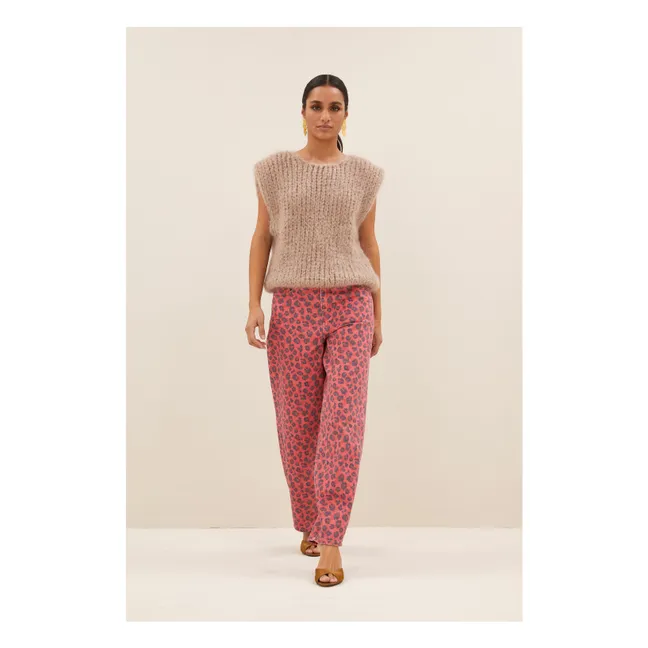 Jersey sin mangas de mohair James Spencer | Beige