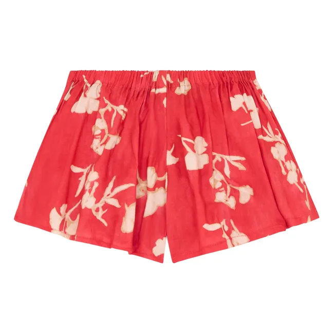 Pantaloncini a fiori | Rosso