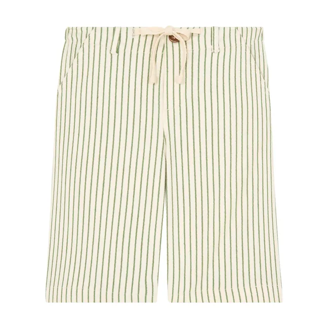 Striped Bermuda shorts | Green