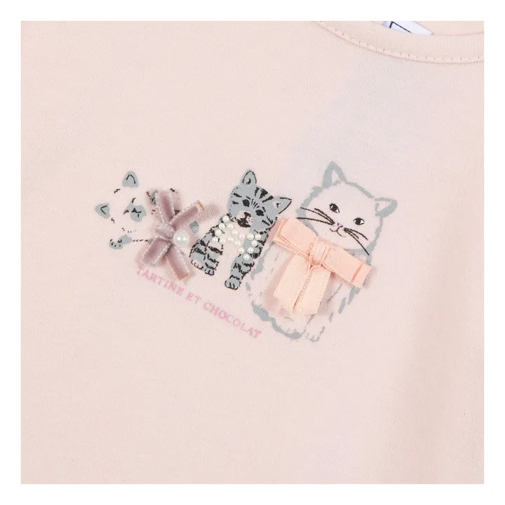 Camiseta Gatos | Rosa Pálido- Imagen del producto n°2