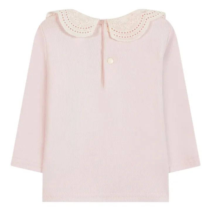 Sous Pull Col Ajouré | Rose pâle- Image produit n°1