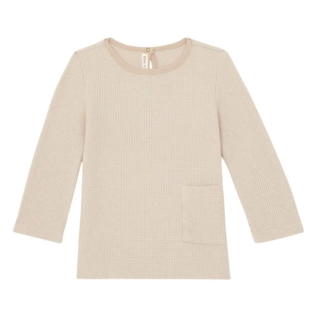 T-Shirt Gaufré | Beige