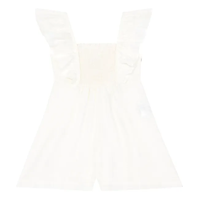 Playsuit in lino | Bianco