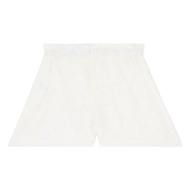 Pantalones cortos calados | Blanco