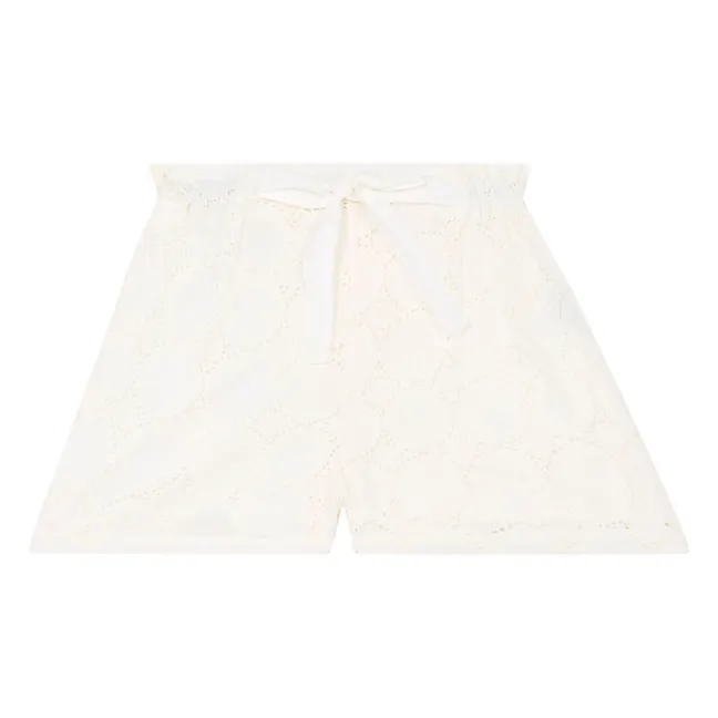 Pantalones cortos calados | Blanco