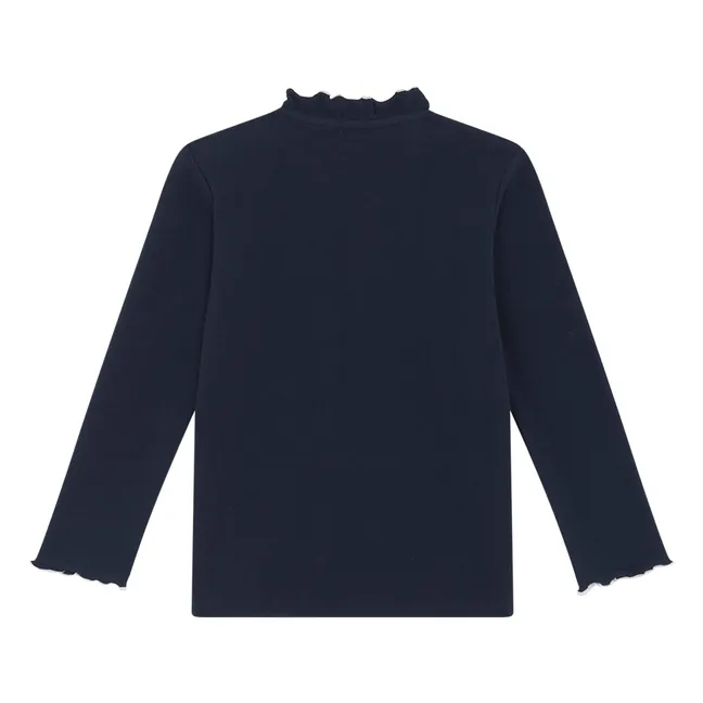 Sous-Pull Côtelé | Bleu marine