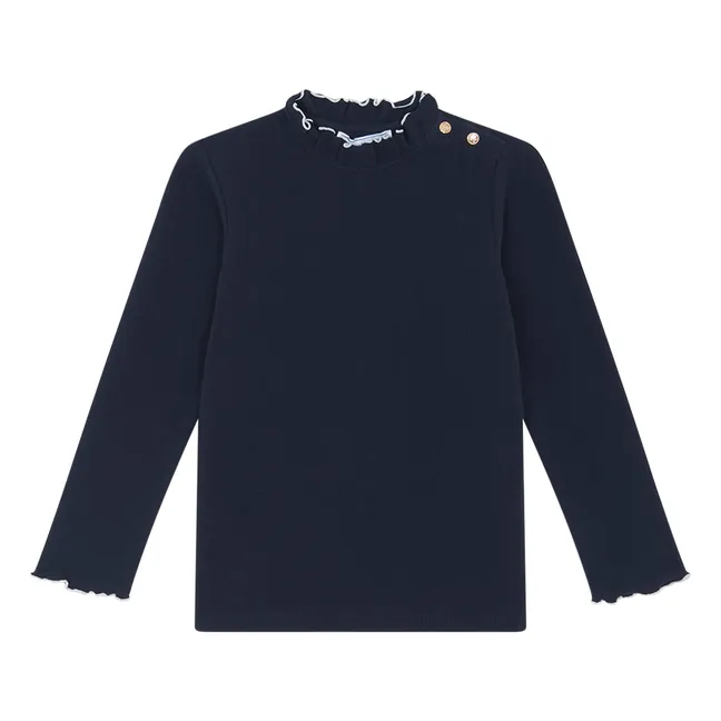 Sous-Pull Côtelé | Bleu marine