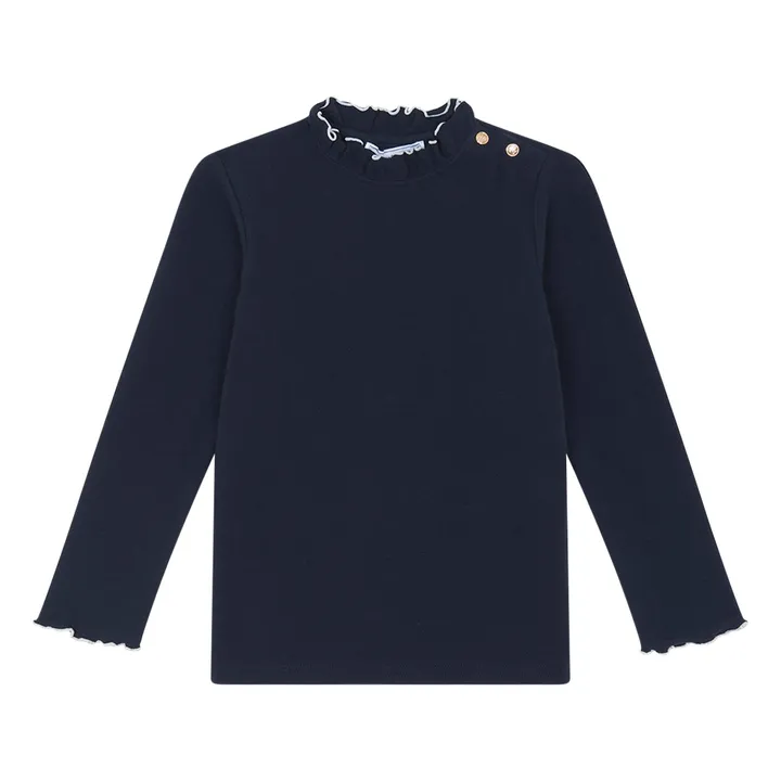 Sous-Pull Côtelé | Bleu marine- Image produit n°0