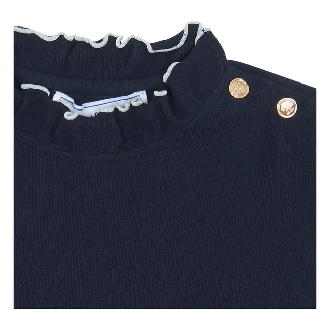 Sous-Pull Côtelé | Bleu marine