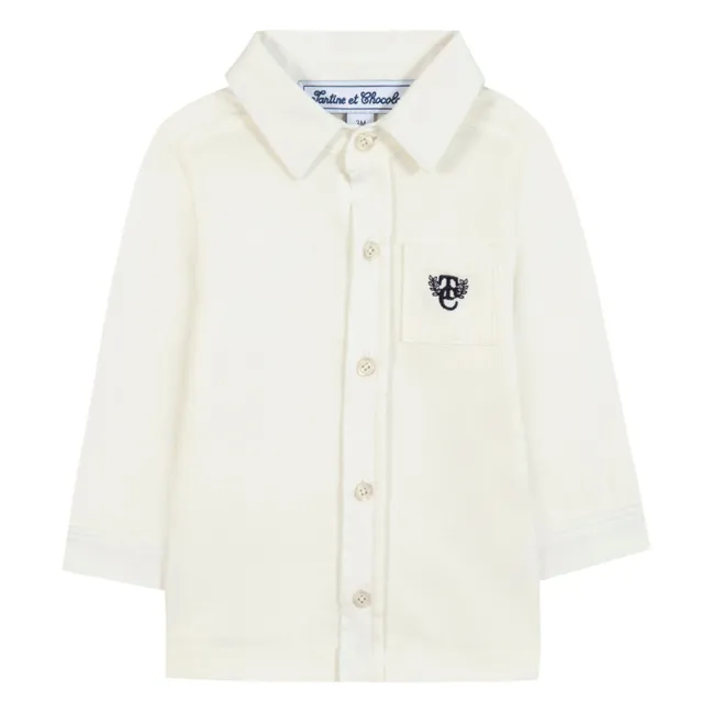 Chemise Poche Brodée | Nacre