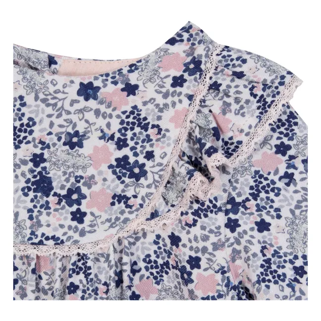 Ruffled blouse | Blue