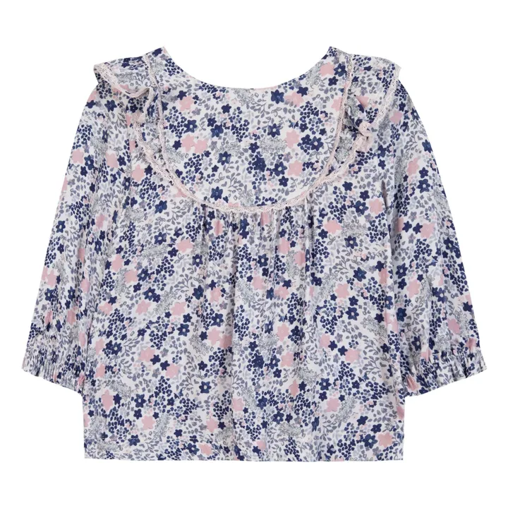 Blouse Volants | Bleu- Image produit n°1