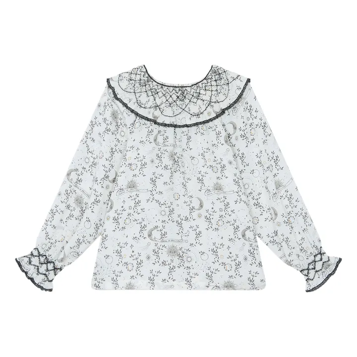 Blusa con cuello fruncido | Blanco- Imagen del producto n°1