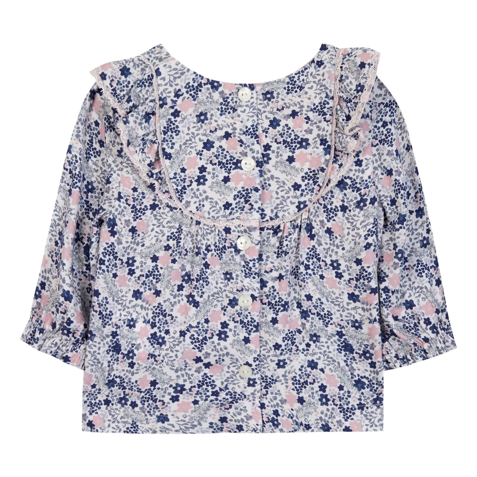 Tartine Et Chocolat Women's Blue Ruffled Blouse