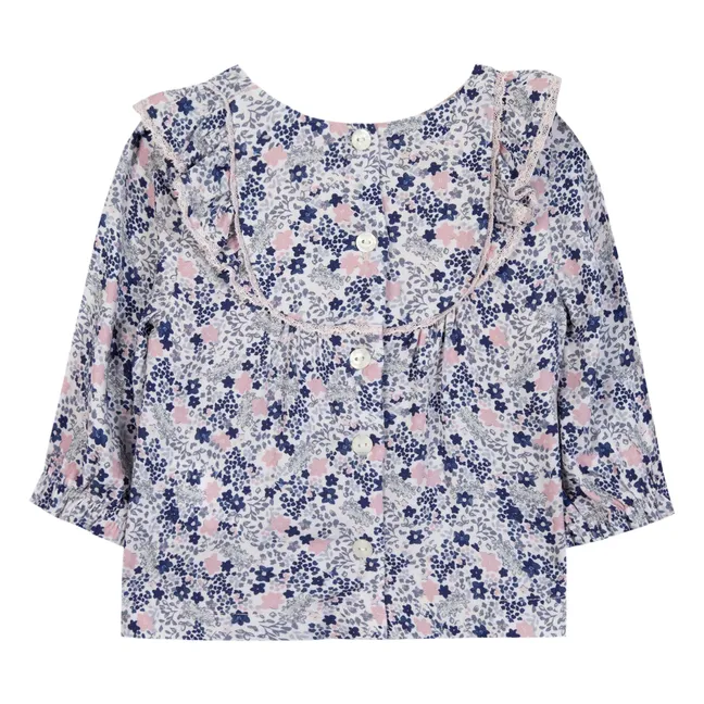 Blouse Volants | Bleu