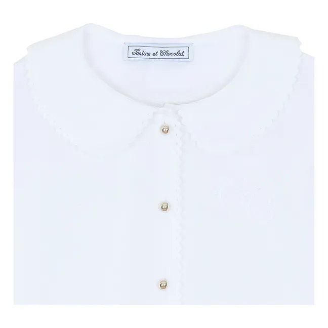 Chemise Col Claudine | Blanc