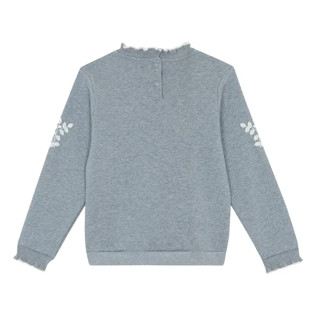 Sudadera bordada | Gris