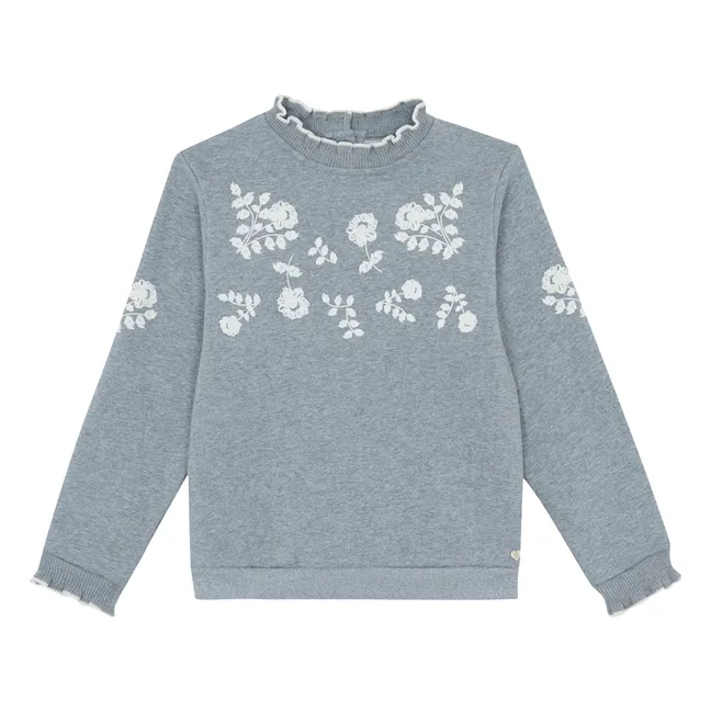 Sudadera bordada | Gris