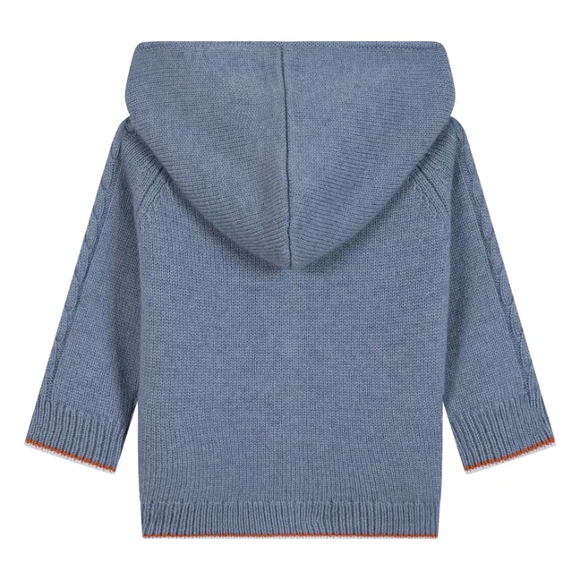 Sweat Torsades Laine | Bleu gris