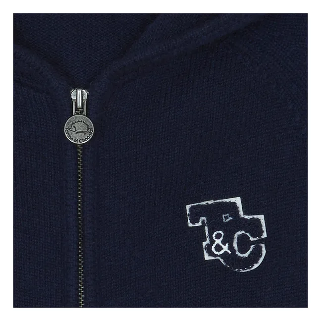 Sweat Torsades Laine | Bleu marine