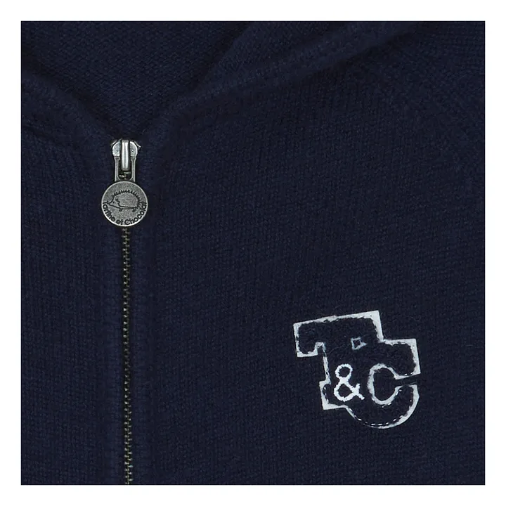 Sudadera de lana retorcida | Azul Marino- Imagen del producto n°2