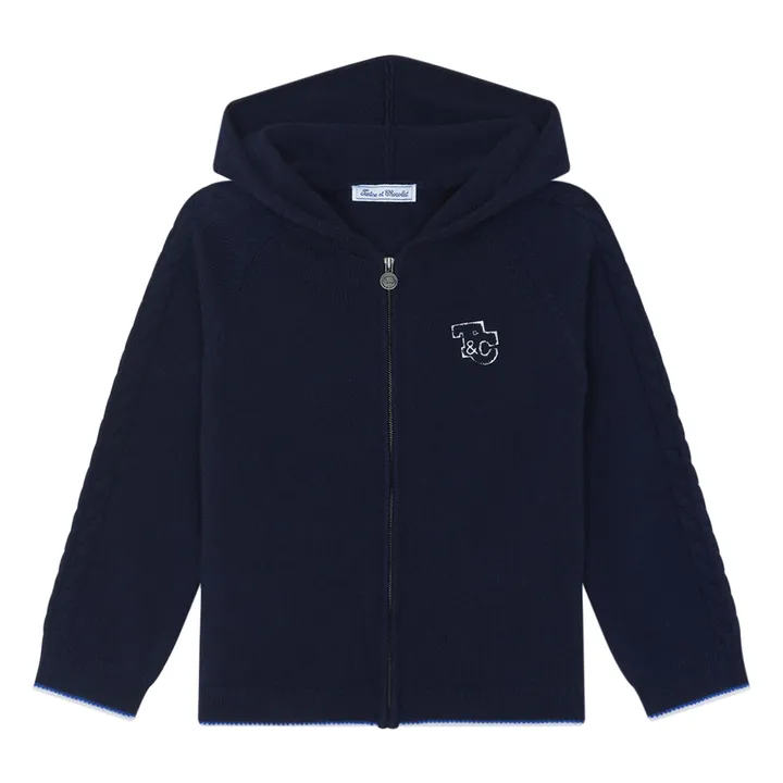 Sudadera de lana retorcida | Azul Marino- Imagen del producto n°0