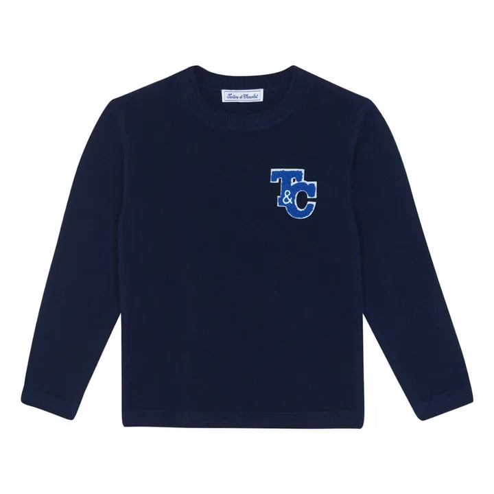 Jersey Robot de lana | Azul Marino- Imagen del producto n°0