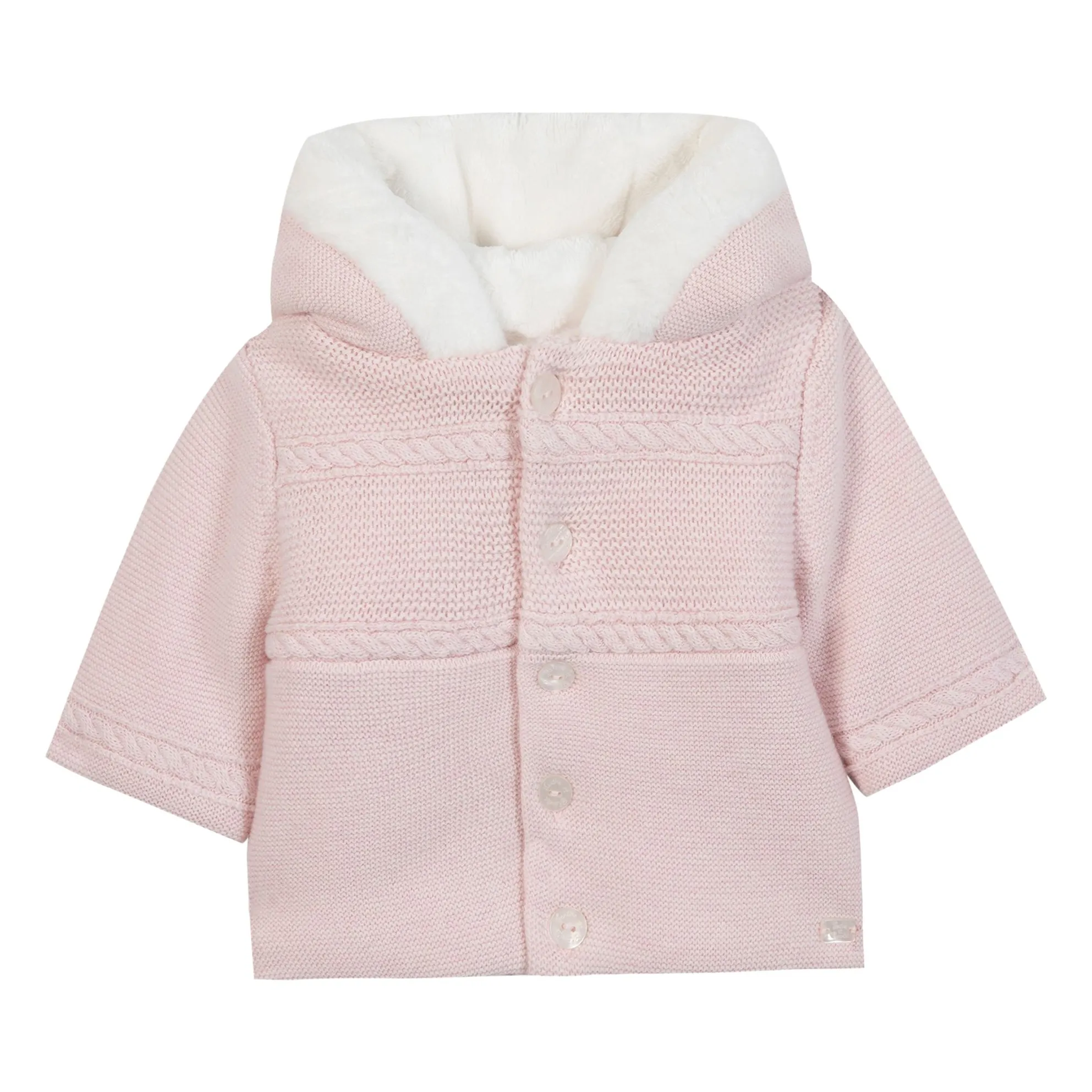 Tartine Et Chocolat Women's Pale Pink Cardigan Fourré