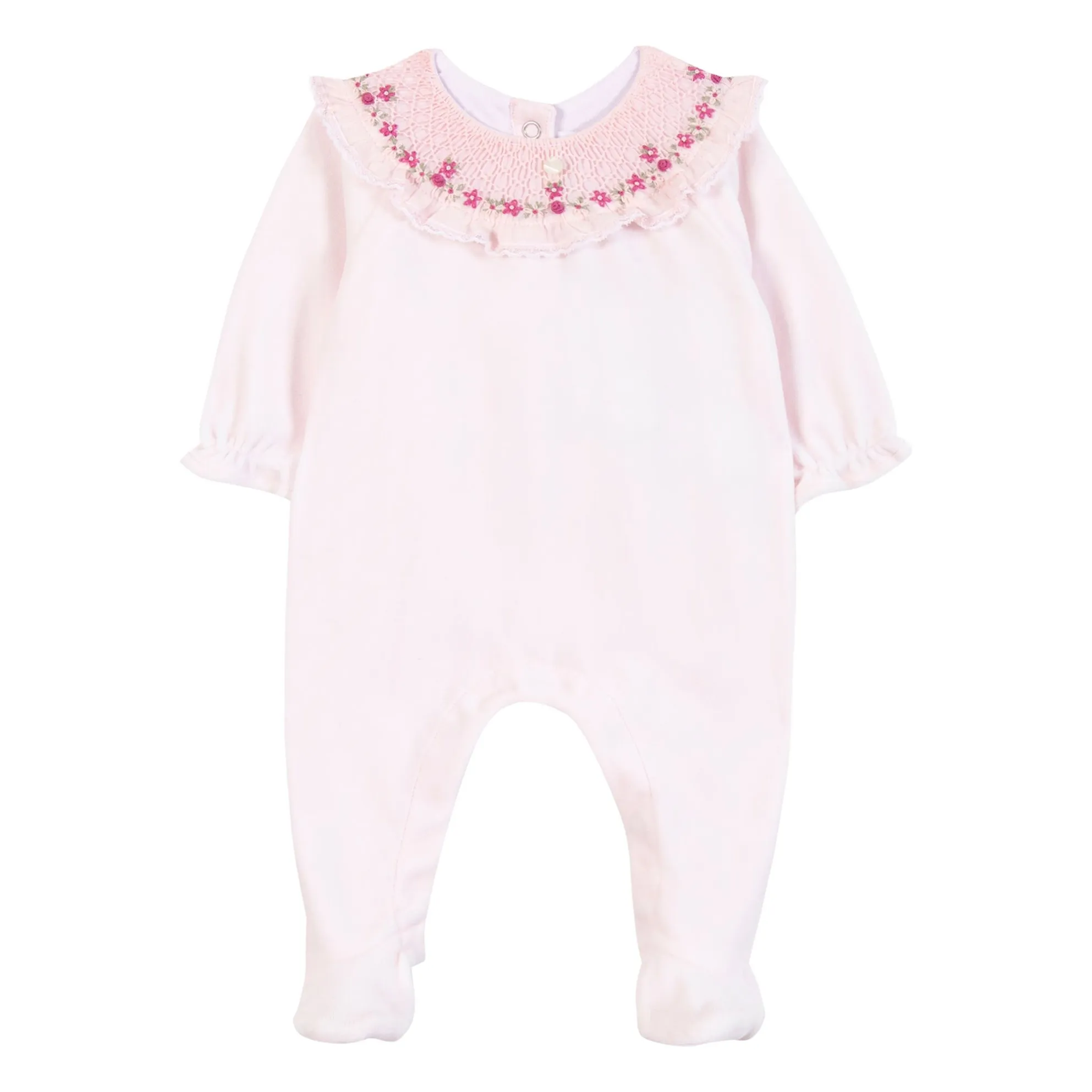 Tartine Et Chocolat Girls Pale Pink Smocked Pyjamas