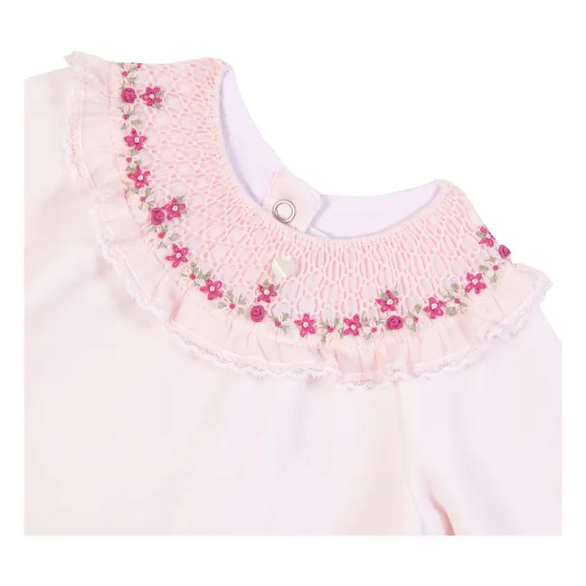 Pyjama Smocké | Rose pâle