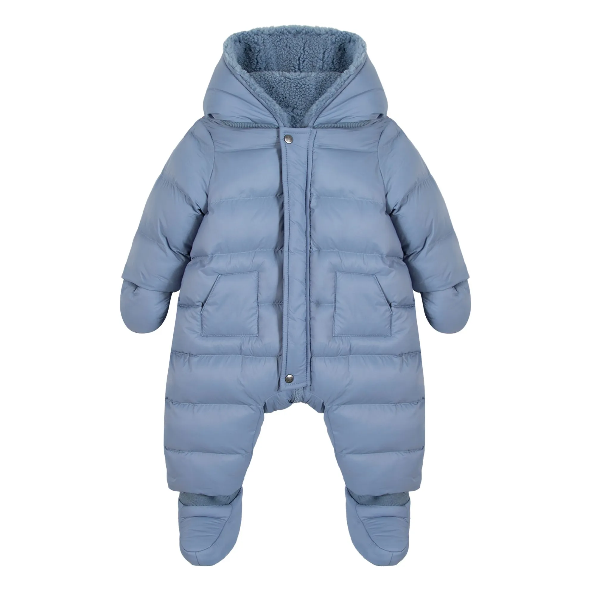 Tartine Et Chocolat Men's Grey Blue Combi Pilote Sherpa Reversible