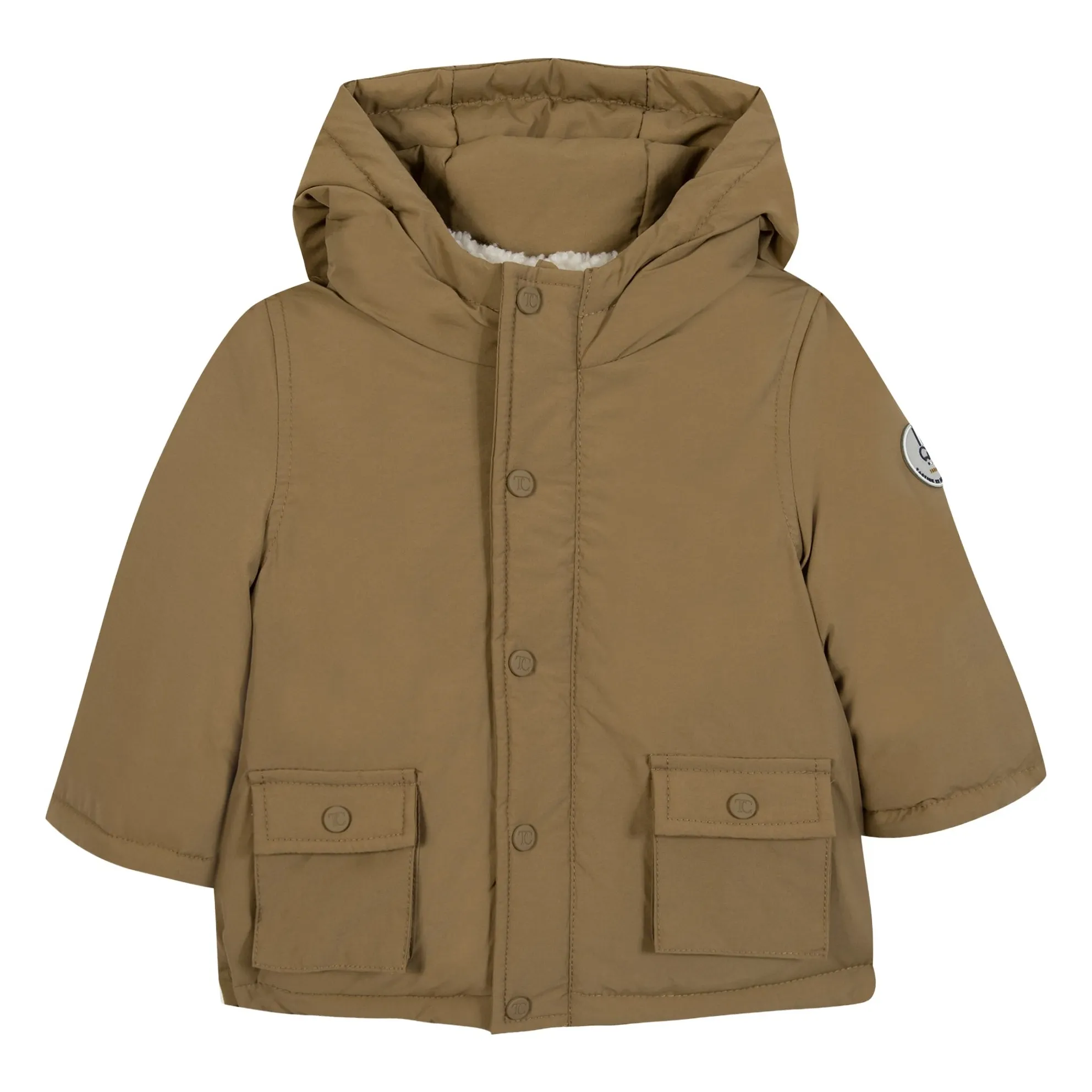 Tartine Et Chocolat Men's Taupe Brown Parka Fourré