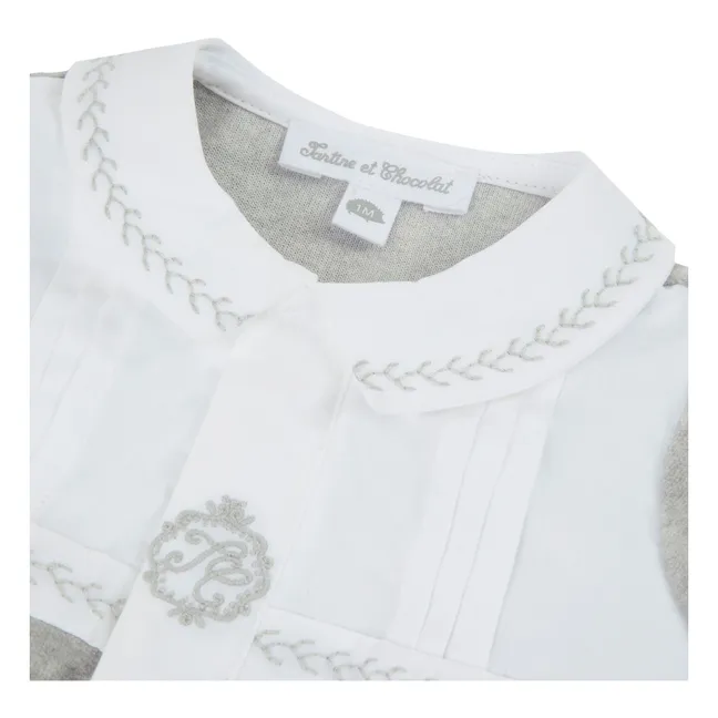 Pyjama Brodé | Gris