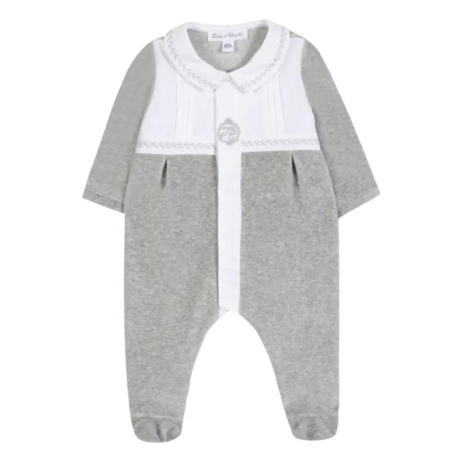 Pyjama Brodé | Gris