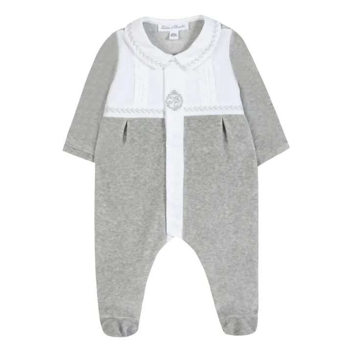 Pijama bordado | Gris- Imagen del producto n°0