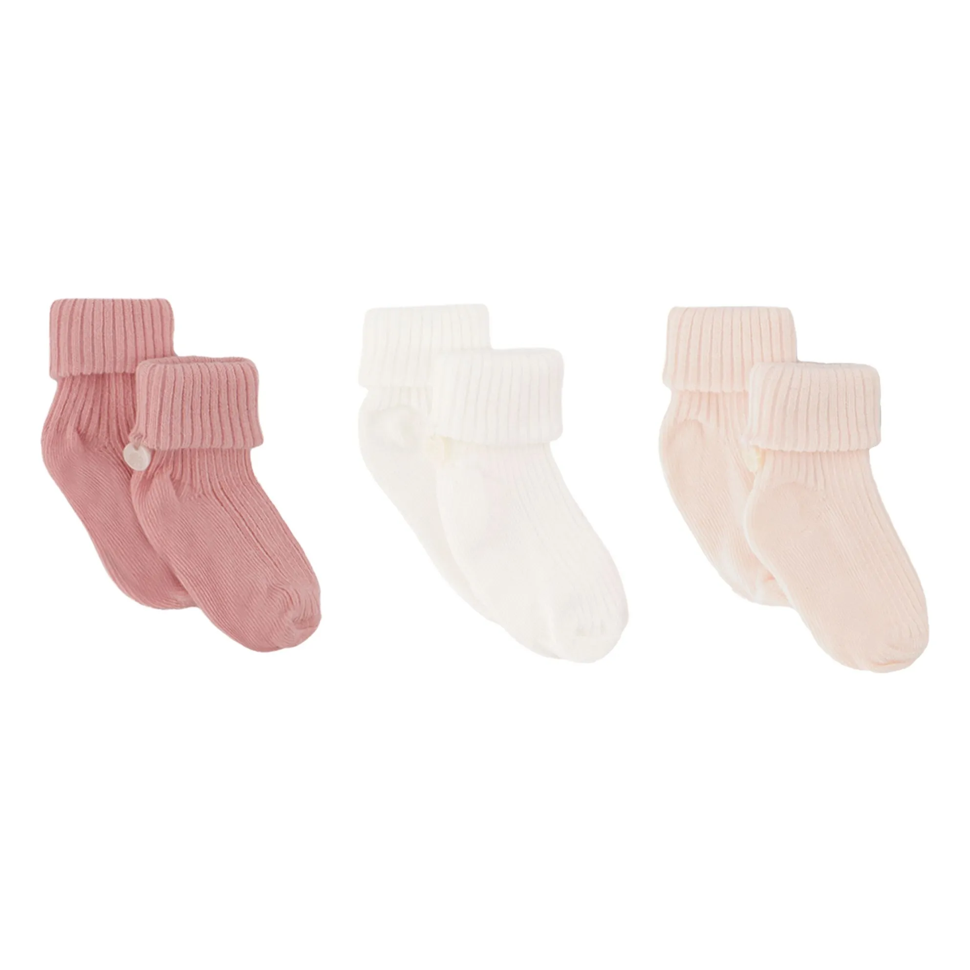 Tartine Et Chocolat Pale Pink Set Of 3 Pairs Of Socks