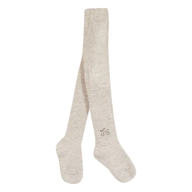 Lurex tights | Heather white