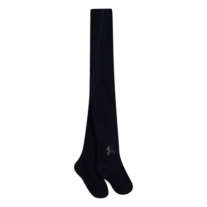 Collant Brodé | Bleu marine- Image produit n°0