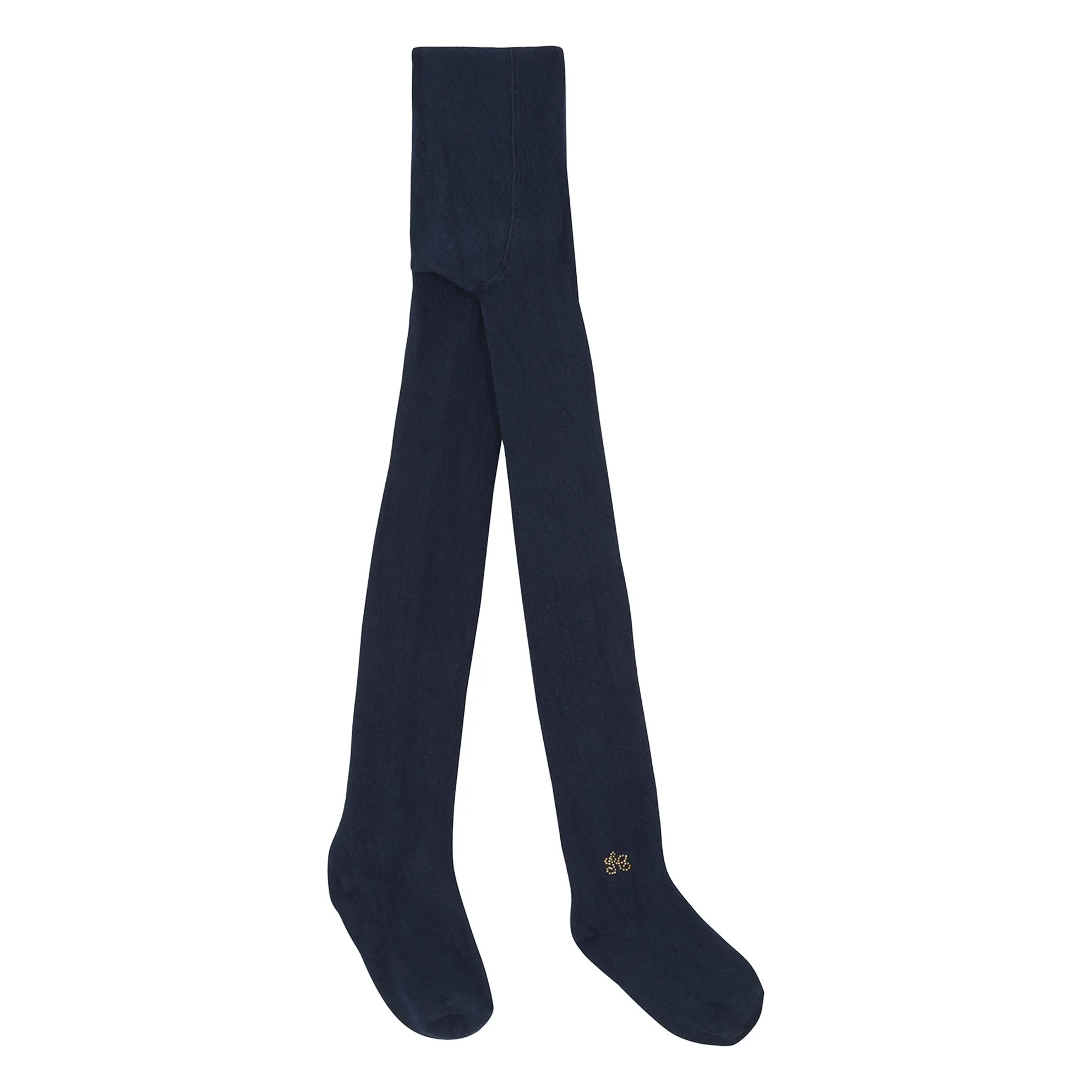 Tartine Et Chocolat Girls Navy Blue Ribbed Tights
